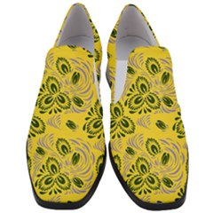 Folk Floral Pattern  Abstract Flowers Surface Design  Seamless Pattern Women Slip On Heel Loafers by Eskimos