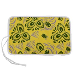 Folk Floral Pattern  Abstract Flowers Surface Design  Seamless Pattern Pen Storage Case (m) by Eskimos