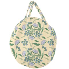 Folk Floral Pattern  Abstract Flowers Surface Design  Seamless Pattern Giant Round Zipper Tote by Eskimos