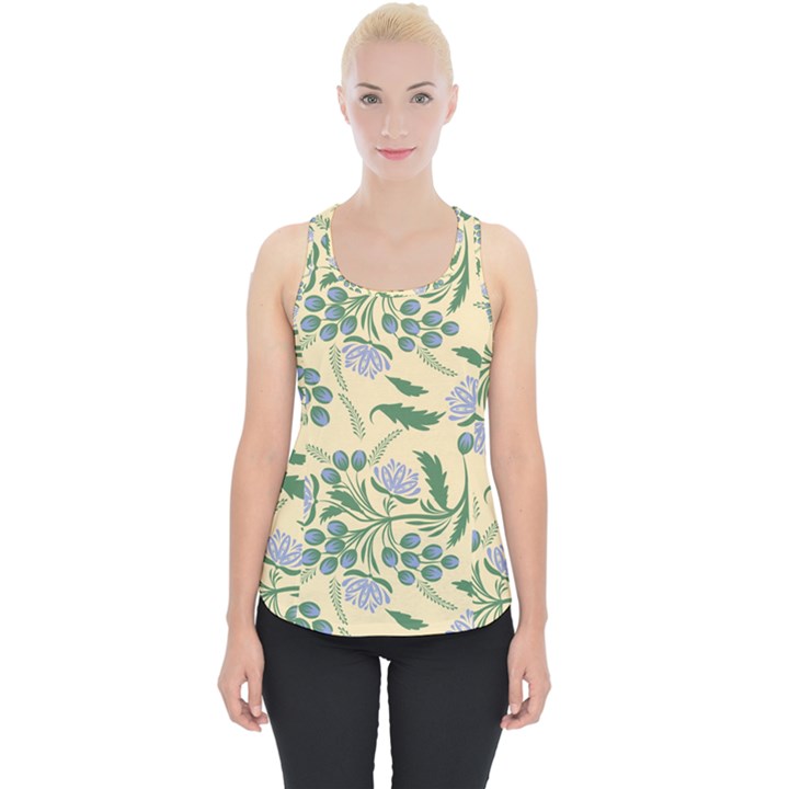 Folk floral pattern. Abstract flowers surface design. Seamless pattern Piece Up Tank Top