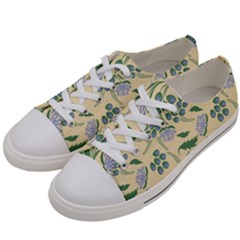 Folk Floral Pattern  Abstract Flowers Surface Design  Seamless Pattern Women s Low Top Canvas Sneakers by Eskimos