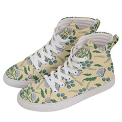 Folk Floral Pattern  Abstract Flowers Surface Design  Seamless Pattern Men s Hi-top Skate Sneakers by Eskimos