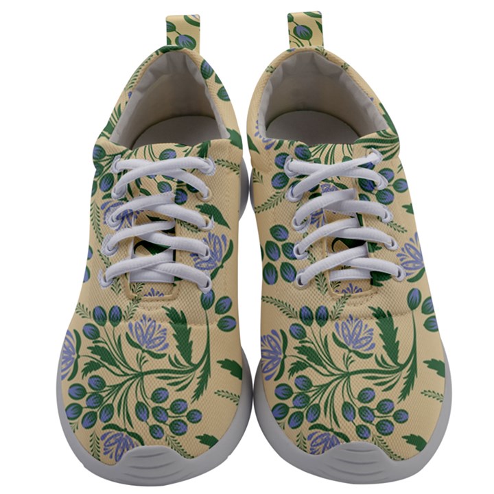 Folk floral pattern. Abstract flowers surface design. Seamless pattern Mens Athletic Shoes