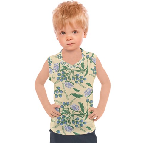 Folk Floral Pattern  Abstract Flowers Surface Design  Seamless Pattern Kids  Sport Tank Top by Eskimos