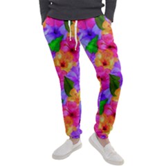 Watercolor Flowers  Multi-colored Bright Flowers Men s Jogger Sweatpants by SychEva