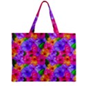 Watercolor Flowers  Multi-colored Bright Flowers Zipper Mini Tote Bag View1