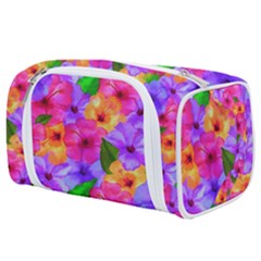 Watercolor Flowers  Multi-colored Bright Flowers Toiletries Pouch by SychEva