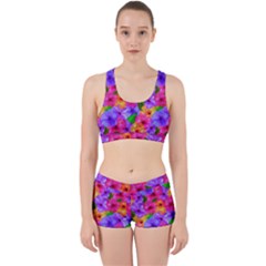 Watercolor Flowers  Multi-colored Bright Flowers Work It Out Gym Set by SychEva