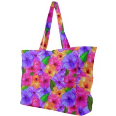 Watercolor Flowers  Multi-colored Bright Flowers Simple Shoulder Bag by SychEva