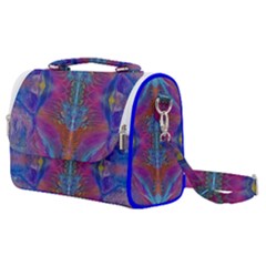 Flowing Duo  Satchel Shoulder Bag by kaleidomarblingart