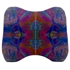 Flowing Duo  Velour Head Support Cushion by kaleidomarblingart