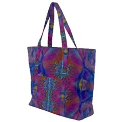 Flowing Duo  Zip Up Canvas Bag by kaleidomarblingart