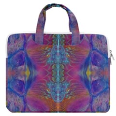 Flowing Duo  Macbook Pro Double Pocket Laptop Bag by kaleidomarblingart