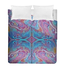 Marbling Turquoise Marbling Duvet Cover Double Side (full/ Double Size) by kaleidomarblingart