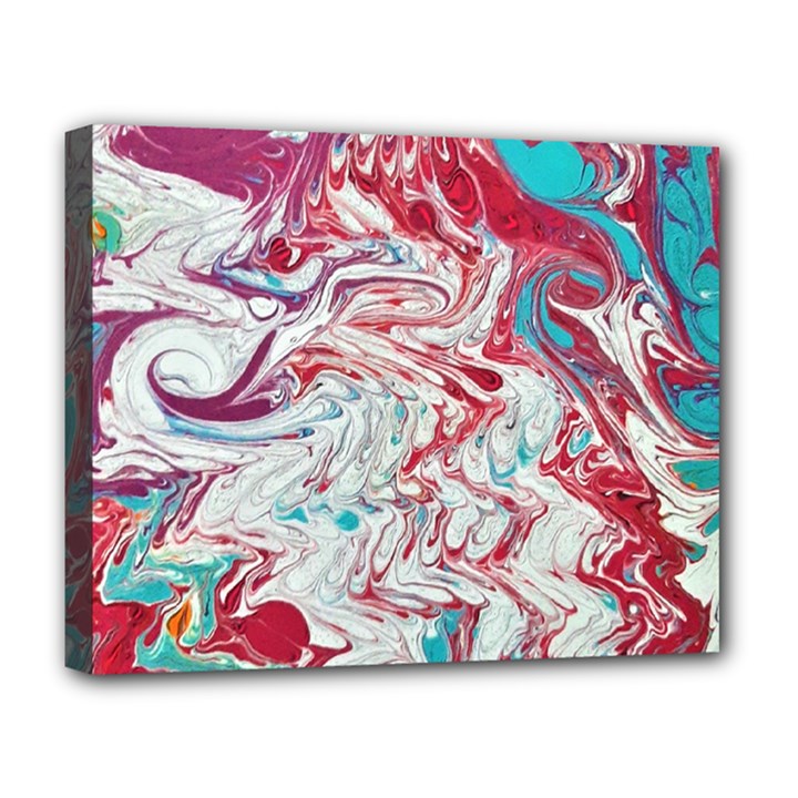 Marbling patterns Deluxe Canvas 20  x 16  (Stretched)