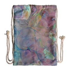 Marbled Pebbles Drawstring Bag (large) by kaleidomarblingart