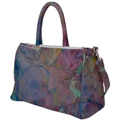 Marbled Pebbles Duffel Travel Bag by kaleidomarblingart