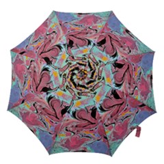 Abstract Marble Hook Handle Umbrellas (medium) by kaleidomarblingart