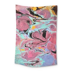 Abstract Marble Small Tapestry by kaleidomarblingart