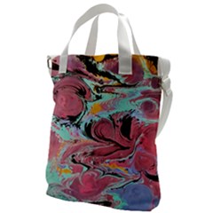 Abstract Marble Canvas Messenger Bag by kaleidomarblingart