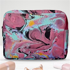 Abstract Marble Make Up Pouch (large) by kaleidomarblingart