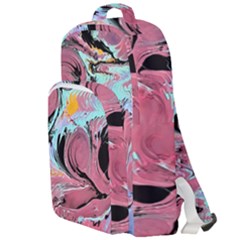 Abstract Marble Double Compartment Backpack by kaleidomarblingart