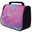 Magenta on blue feathers Full Print Travel Pouch (Big) View1