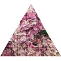 Pink hydrangea Wooden Puzzle Triangle View1