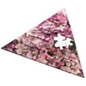 Pink hydrangea Wooden Puzzle Triangle View2