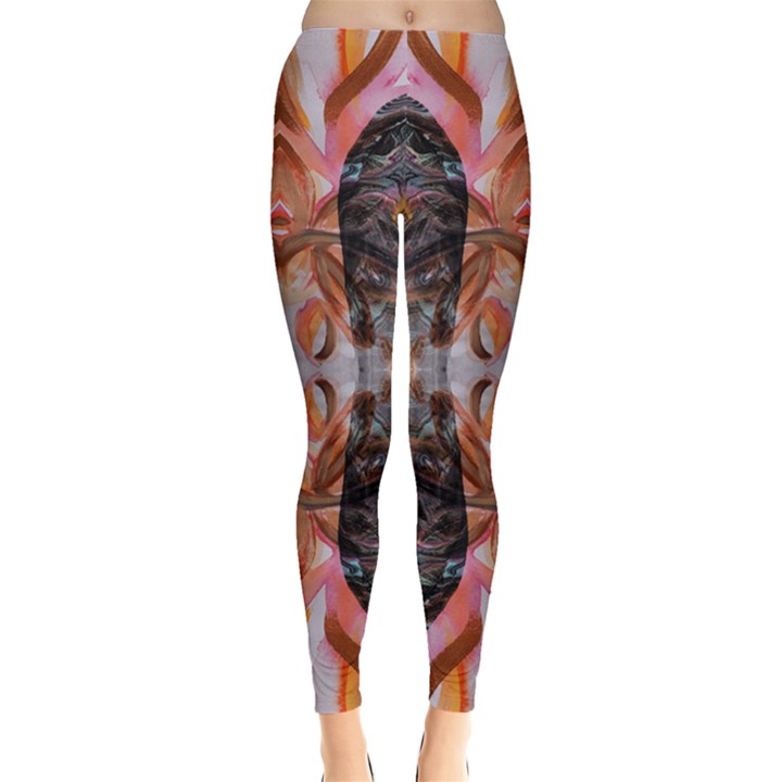 Abstract marbling symmetry Leggings 