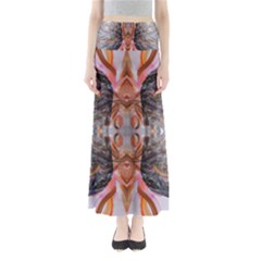 Abstract Marbling Symmetry Full Length Maxi Skirt by kaleidomarblingart