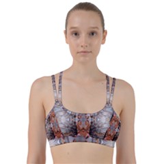 Abstract Marbling Symmetry Line Them Up Sports Bra by kaleidomarblingart