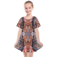 Abstract Marbling Symmetry Kids  Smock Dress by kaleidomarblingart