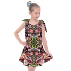 Shrubs Repeats Kids  Tie Up Tunic Dress by kaleidomarblingart