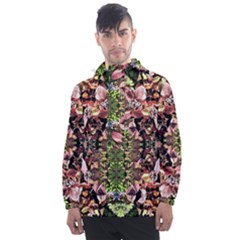 Shrubs Repeats Men s Front Pocket Pullover Windbreaker by kaleidomarblingart