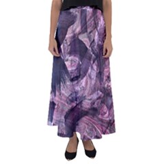  Abstract Marbling Flared Maxi Skirt by kaleidomarblingart