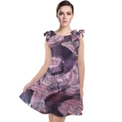  Abstract Marbling Tie Up Tunic Dress by kaleidomarblingart