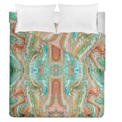 Emerald Marbling Duvet Cover Double Side (queen Size) by kaleidomarblingart