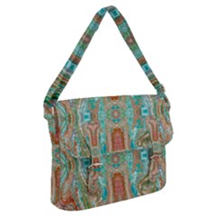 Emerald Marbling Buckle Messenger Bag by kaleidomarblingart