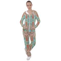 Emerald Marbling Women s Tracksuit by kaleidomarblingart