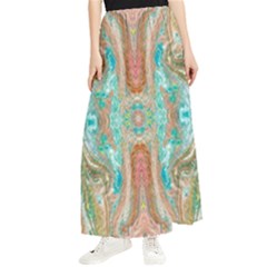 Emerald Marbling Maxi Chiffon Skirt