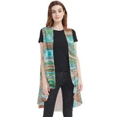 Emerald Marbling Sleeveless Chiffon Waistcoat Shirt