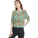 Emerald Marbling Quarter Sleeve Blouse View1