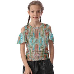 Emerald Marbling Kids  Butterfly Cutout Tee