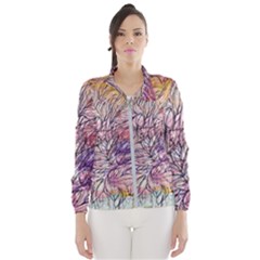 Mixed Media Leaves Women s Windbreaker by kaleidomarblingart