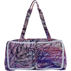 Mixed Media Leaves Multi Function Bag by kaleidomarblingart