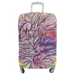 Mixed Media Leaves Luggage Cover (medium)