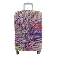 Mixed Media Leaves Luggage Cover (small)