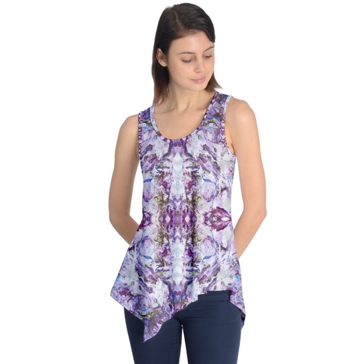 Intricate Lilac Sleeveless Tunic