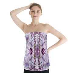 Intricate Lilac Strapless Top by kaleidomarblingart